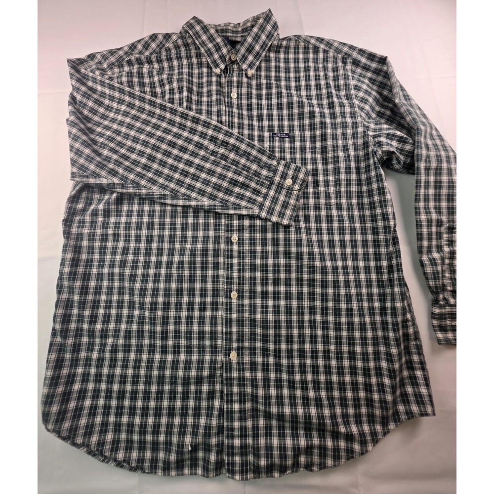 Chaps‎ Mens XL Green Multicolored Button Down Shirt
